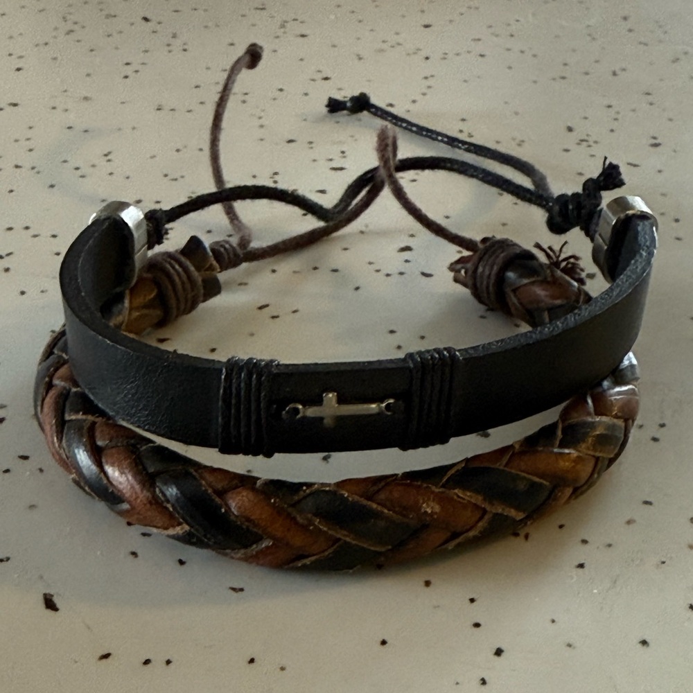 Leather Bracelets Cross